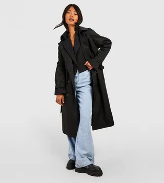 Double Breast Belted Trench Coat