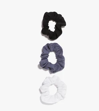 3 Pack Textured Scrunchies