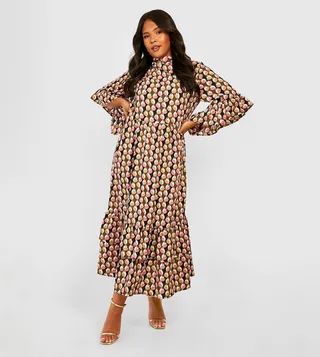 Frill Detail Midaxi Shirt Dress