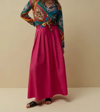 PIOMBO Pleated Maxi Skirt