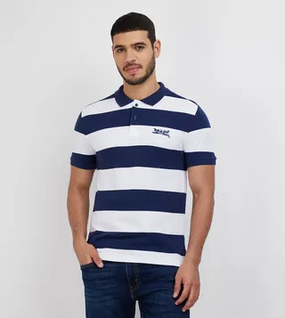 Striped Short Sleeves Polo T-Shirt