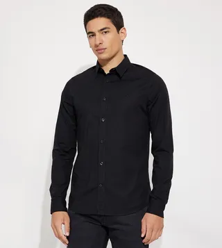 Logo Embroidered Long Sleeves Shirt