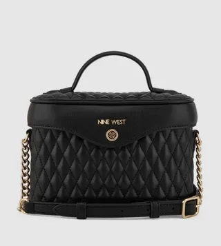 CAELIA Quilted Logo Detail Crossbody Bag