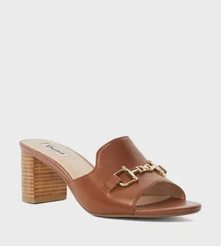 JOANNE Metal Detail Block Heel Sandals