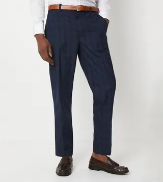 Tailored Fit Check Smart Trousers