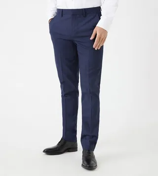 Slim Fit Navy Marl Suit Trousers