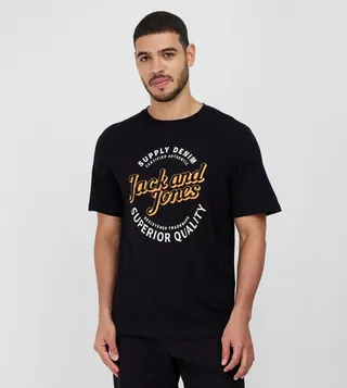 Typography Printed Crew Neck T-Shirt