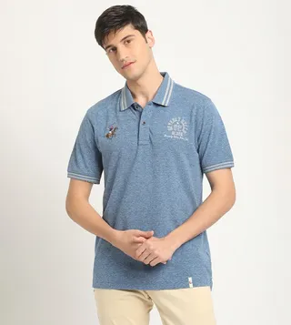 Logo Embroidered Contrast Trim Polo T-Shirt