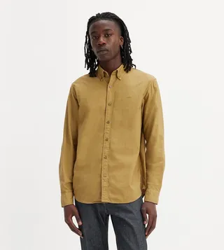 Solid Button-Down Collar Shirt
