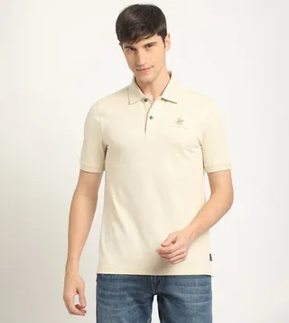 Logo Embroidered Pique Polo T-Shirt