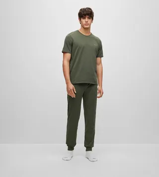 Logo Embroidered Lounge Pants with Drawstring Waist