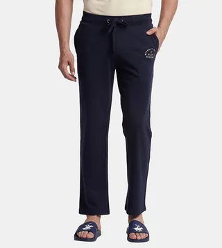 Logo Embroidered Drawstring Waist Joggers