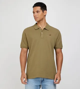 Logo Embroidered Short Sleeves Polo T-Shirt