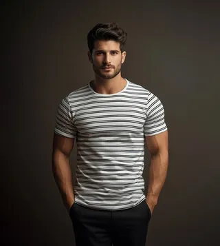 Striped Crew Neck T-Shirt