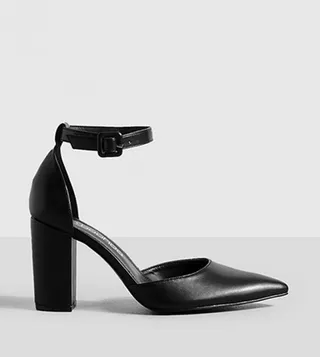 Pointed Toe Ankle Strap Pumps