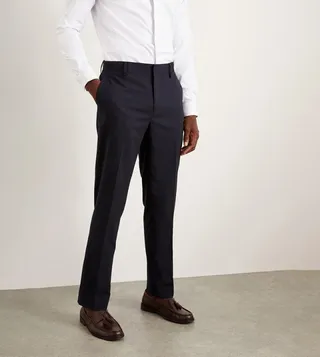 Tailored Fit Navy Suit Trousers