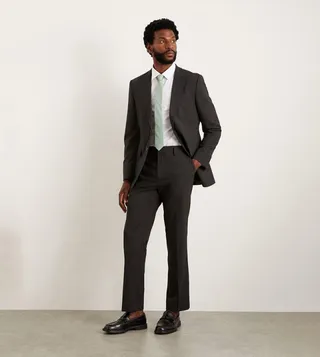 Tailored Fit Charcoal Suit Trousers