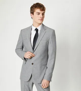 Textured Semi Solid Blazer
