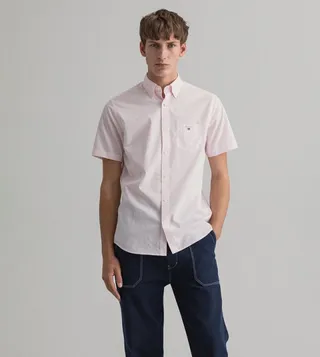 Regular Fit Short Sleeve Banker Shirt