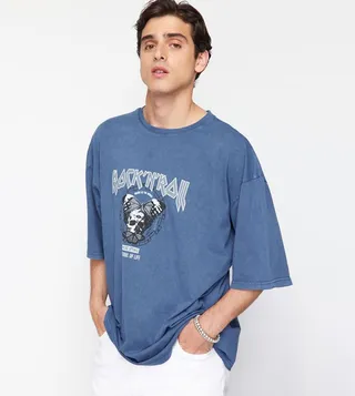 Printed Short Sleeves Oversized T-Shirt