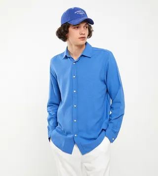 Regular Fit Long Sleeves Gabardine Shirt