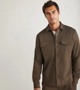 Pocket Detail Long Sleeves Shacket