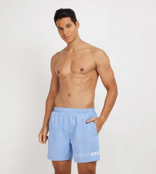 Elastic Waist Swim Shorts