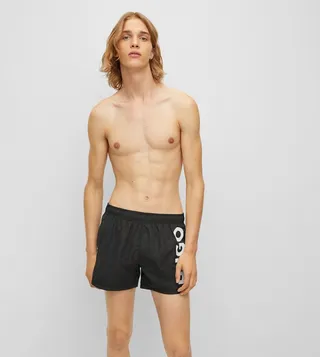 Swim Shorts with Contrast Logo