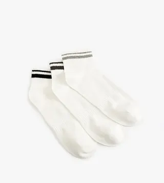 Pack of 3 Stripe Detail Ankle Socks