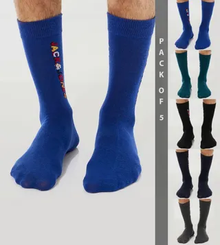 JACLOGO Pack of 5 Crew Socks