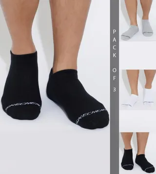 Pack Of 3 Non Terry No Show Socks