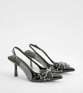 Diamante Trim Bow Detail Pumps