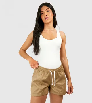 Maternity Twill Cargo Shorts