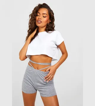 Tie Waist Cycling Shorts
