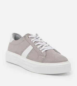 Color Block Lace-Up Sneakers