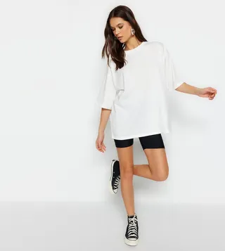 Solid Short Sleeves Oversized T-Shirt