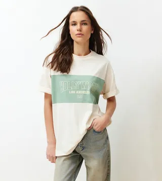 Printed Short Sleeves Oversized T-Shirt