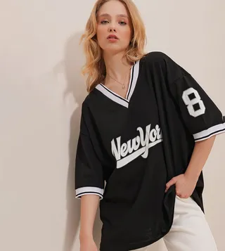 Printed Short Sleeves Oversized T-Shirt