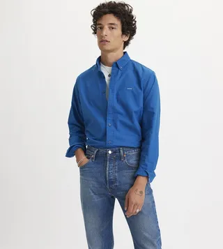 Solid Button-Down Collar Shirt