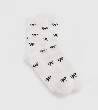Patterned Bow Detail Socks