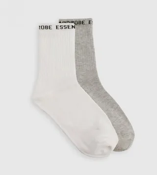 Pack of 2 Wardrobe Essential Crew Socks