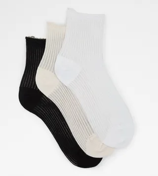 SOOTY 3 Pack Solid Mid Ankle Socks