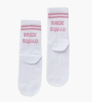 Bride Squad Slogan Socks