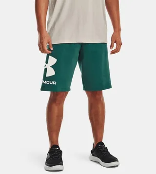 UA Logo Printed Rival Fleece Active Shorts