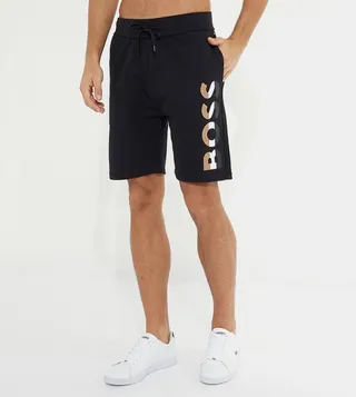 Logo Printed Mid Waist Casual Shorts