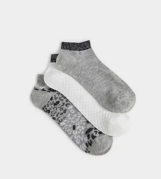 Pack of 3 Leopard Patterned Socks