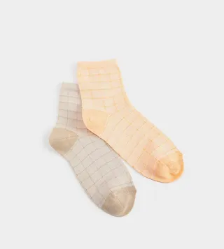 2-Pack Checkered Socket Socks
