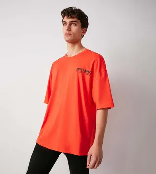 Printed Short Sleeves Oversized T-Shirt