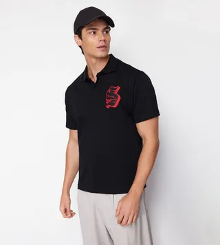 Embroidered Short Sleeves Polo T-Shirt