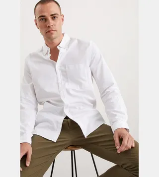 Long Sleeves Chest Pocket Oxford Shirt